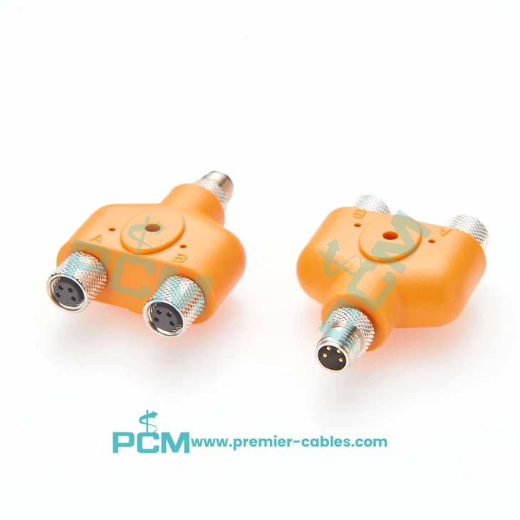 M 8 4 connettore circolare per pin femmina connettore splitter