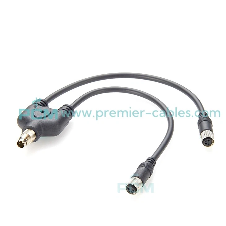 Cavo splitter di tipo m8 y Pin un codice maschio a due filo di filo spina femminile