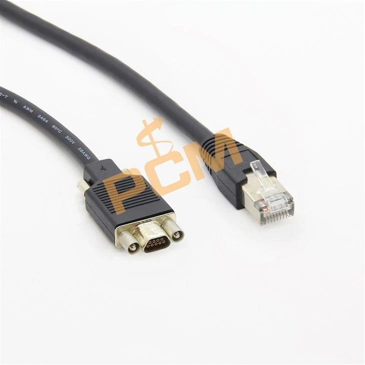 Serial Cable With RJ-45 And Micro D-Sub Connectors