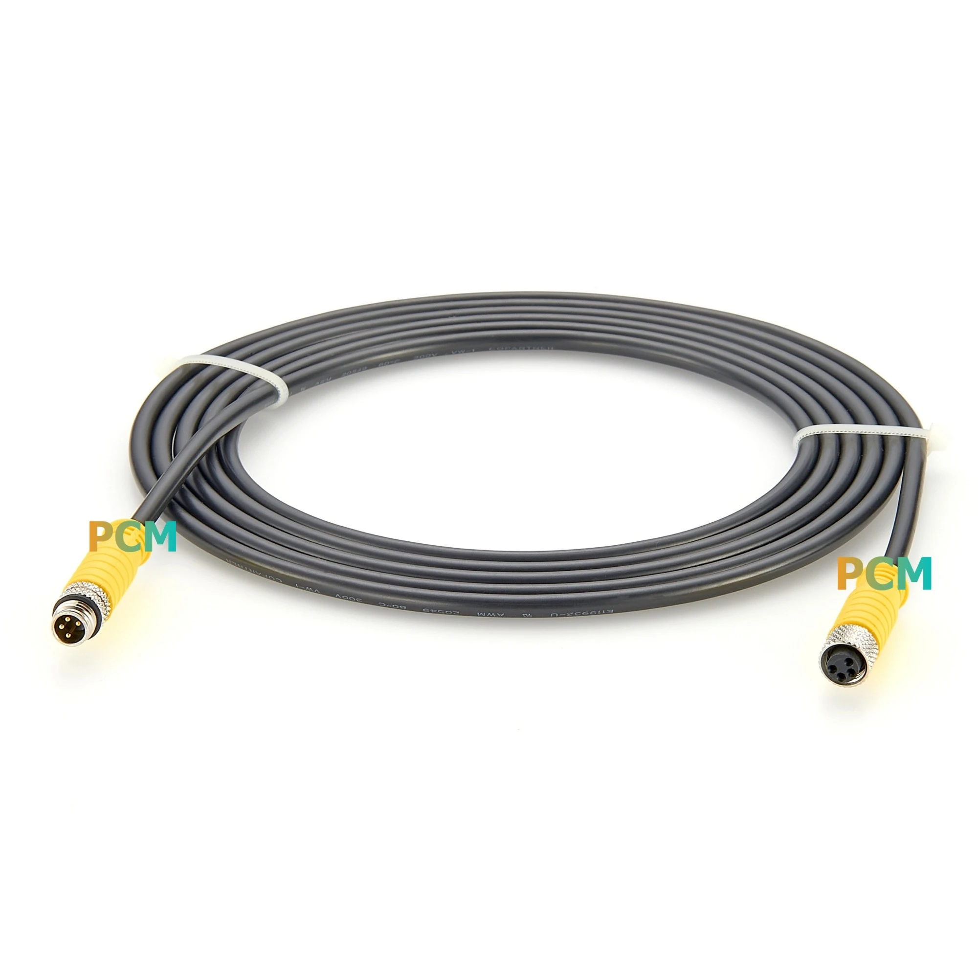 Round impermeabile M 8 4 Pin da maschio a femmina Cavo di estensione