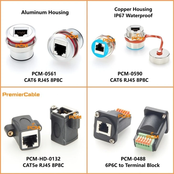 RJ45 Ethernet LAN Pass Through Connector
