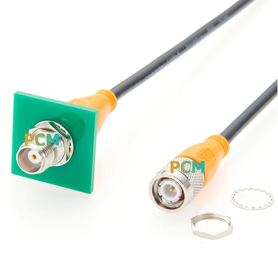 TNC Male To TNC Female Panel Mount Cable RG58