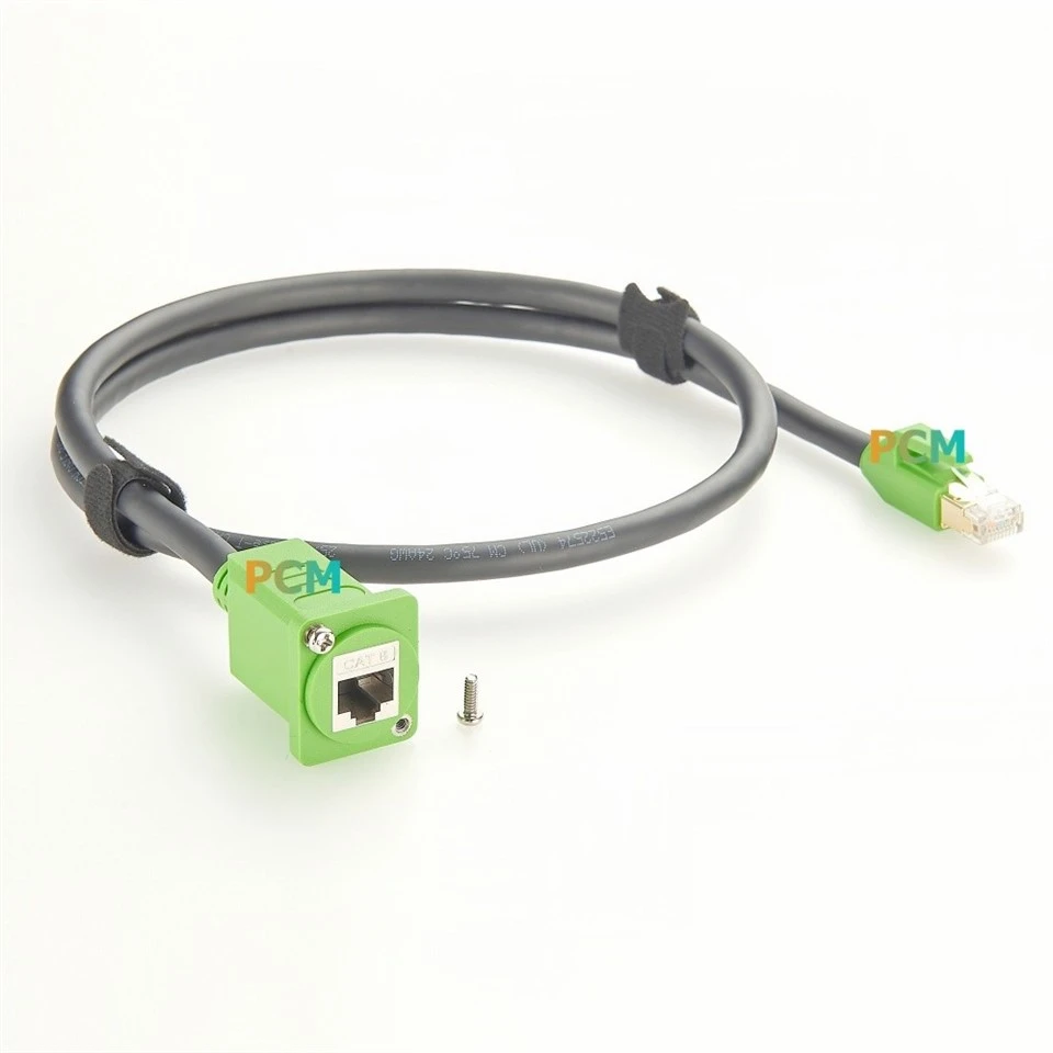 RJ45 D-Type Panel Mount CAT6 CAT8 Cable suppliers