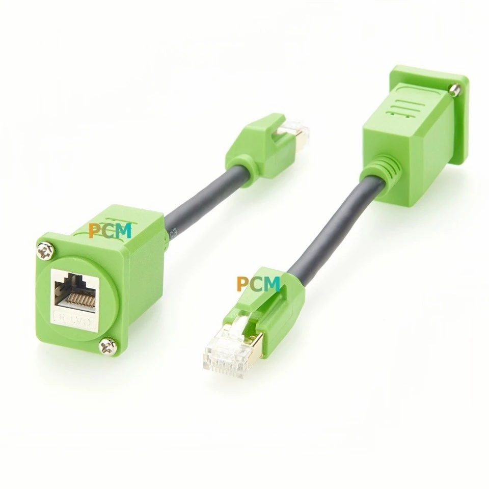 RJ45 D-Type Panel Mount CAT6 CAT8 Cable factory