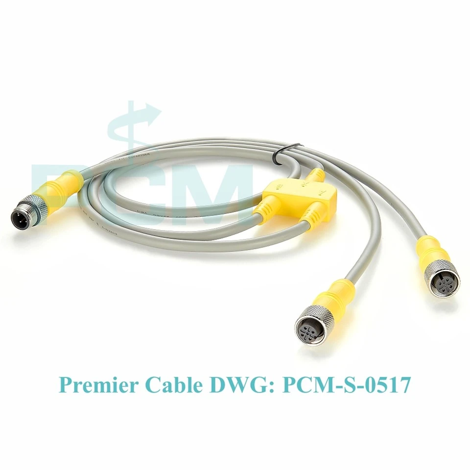 Cavo attuatore sensore Adattatore splitter a Y M12 A codice 4 pin