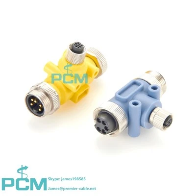 Bus System T-Connector Devicenet M12 A-Code a 7/8 "-16 UNF Distributore parallelo