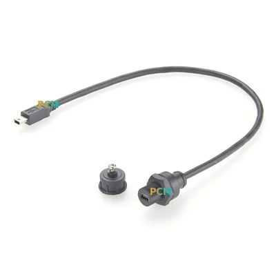 Monte del pannello IP67 USB 2. 0 cavo di estensione Mini USB con copertura per polvere
