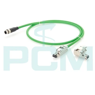 Cavo Profinet M 12 4 Pin D Code D maschio a RJ45 Cavo Ethercat industriale ad alto flessione ad alta flessione