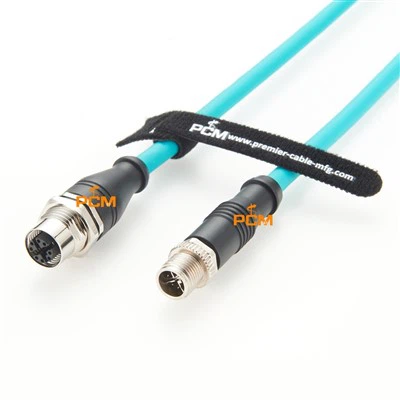 M12 Codice X da maschio a femmina Cavo Cat6A Cat6A