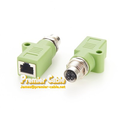 M12 X codificata su RJ45 per il cabinet di controllo