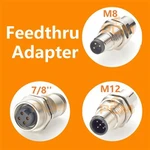 Connettore passante da pannello M8 M12 7/8''