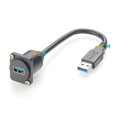 USB 3. 0 D-Type Module Pannello Monte Bulkhead Feed Thru Accoppiatore Cavo